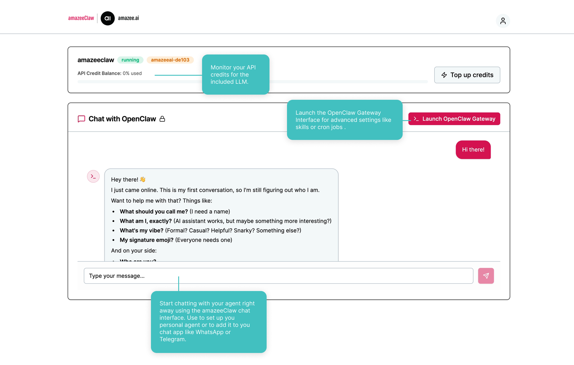 AmazeeClaw Screenshot